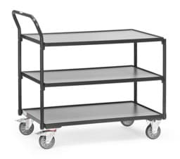 Zeige Details für Leichter Tischwagen mit 3 Böden und 1 Schiebebügel "GREY EDITION" Bild von Leichter Tischwagen mit 3 Böden und 1 Schiebebügel "GREY EDITION"