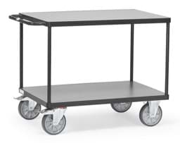 Zeige Details für Schwerer Tischwagen mit 2 Böden und 1 Schiebebügel "GREY EDITION" Bild von Schwerer Tischwagen mit 2 Böden und 1 Schiebebügel "GREY EDITION"