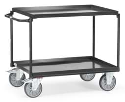 Zeige Details für Schwerer Tischwagen mit 2 Blechwannen und 1 Schiebebügel "GREY EDITION" Bild von Schwerer Tischwagen mit 2 Blechwannen und 1 Schiebebügel "GREY EDITION"