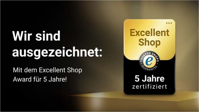 Trusted Shops Zertifikat: "Excellent Shop" Trusted Shops Zertifikat: "Excellent Shop"