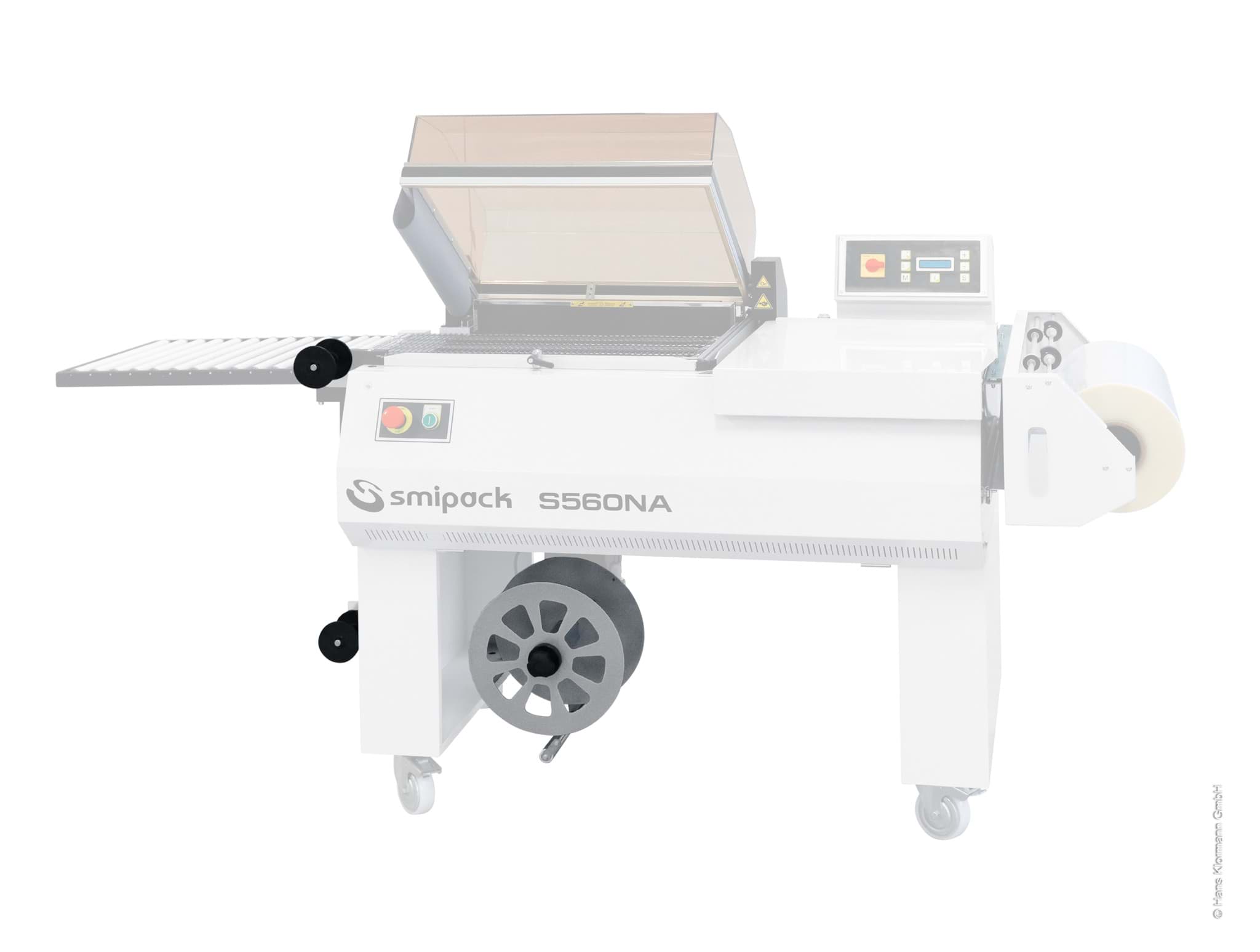 Restfolienwickler für die Haubenschrumpfmaschine smipack S560NA