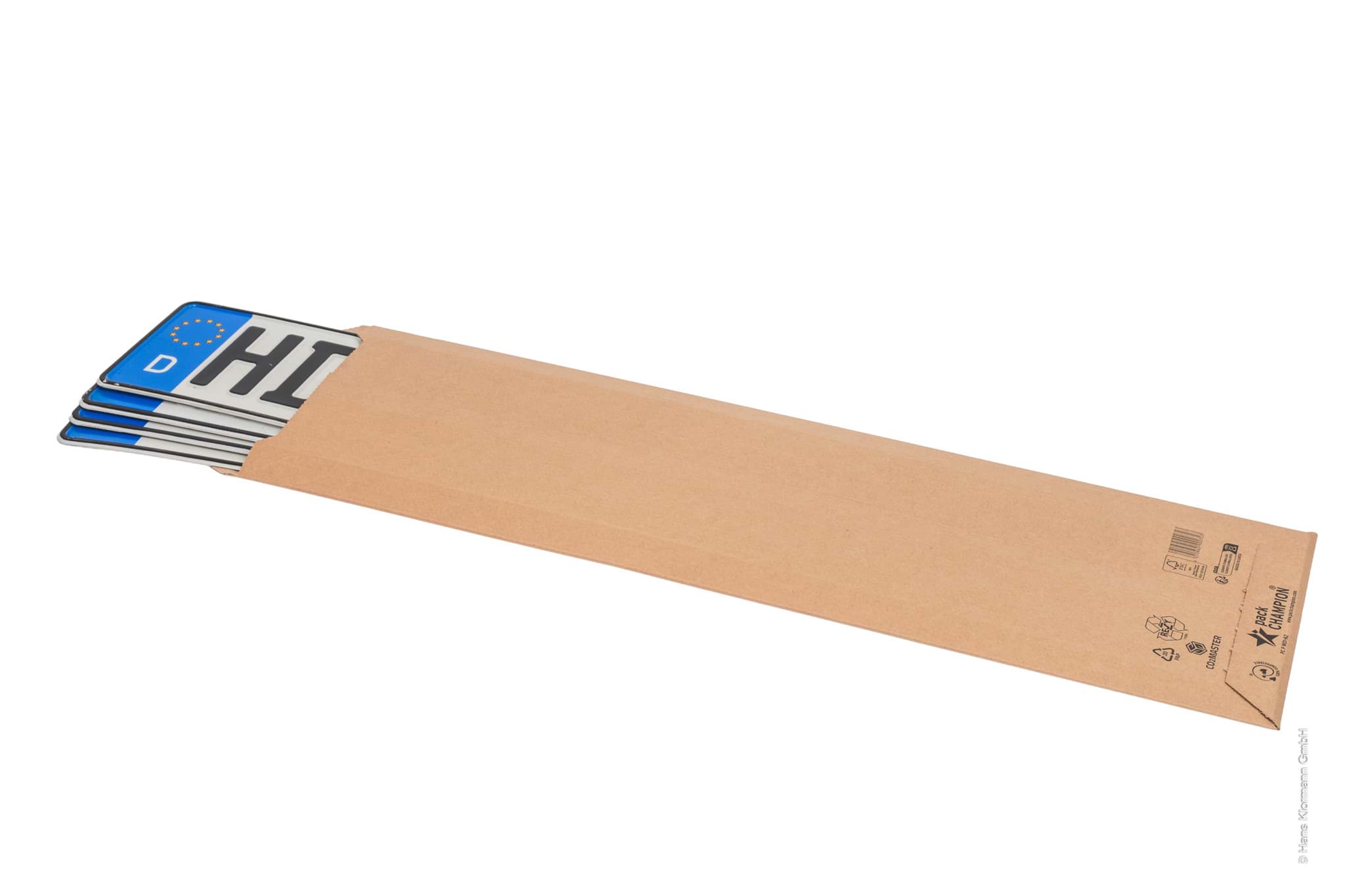 Versandtasche packCHAMPION® PC P W01.K2, für Kfz-Kennzeichen, 180x590x-50 mm