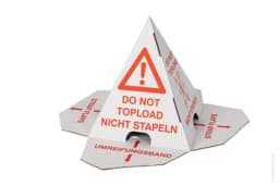 Bild von Palettenhütchen Stapelschutzpyramide "Nicht stapeln"