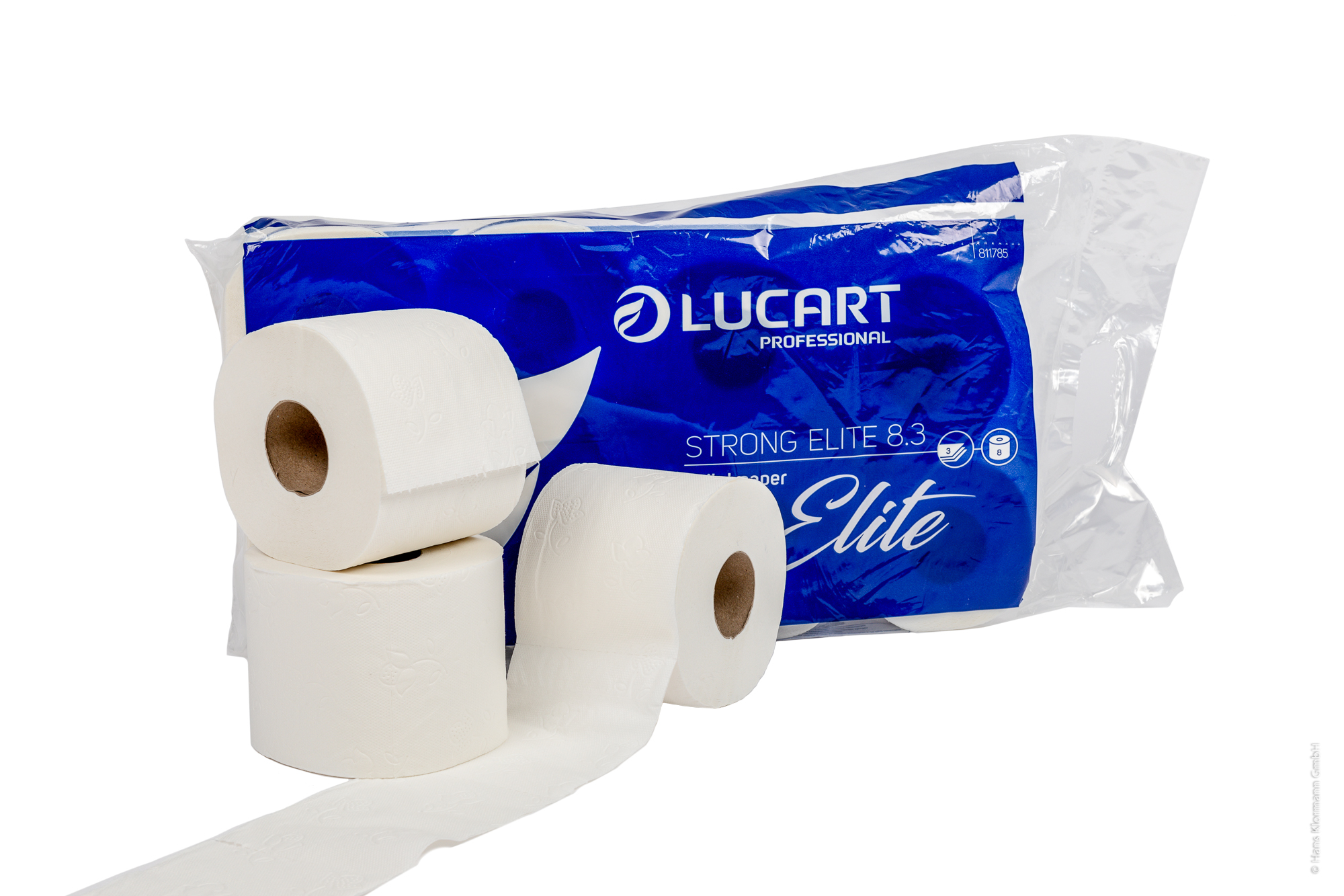 Bild von Toilettenpapier, 3-lagig, 250 Blatt per Rolle, Zellstoff hochweiss