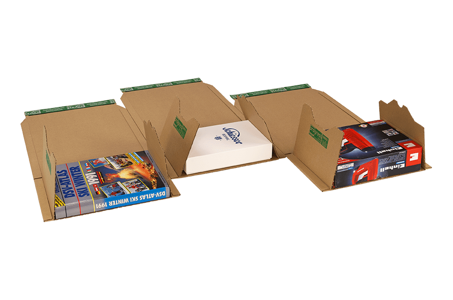 Bild von Buchverpackung A4 "Grassline", innen: 300x220x-80 mm, außen: 353x222x-92 mm, (Groß-/Maxibrief)