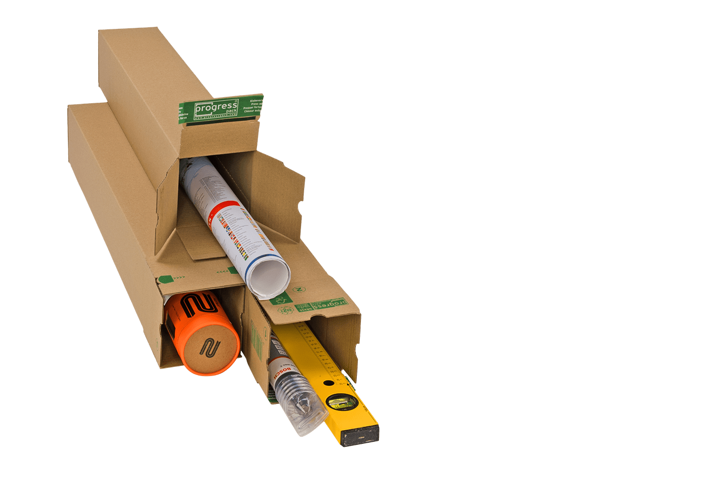 Bild von longBox-Versandhülse A1 "Grassline", innen: 610x105x105 mm, außen: 630x110x110 mm