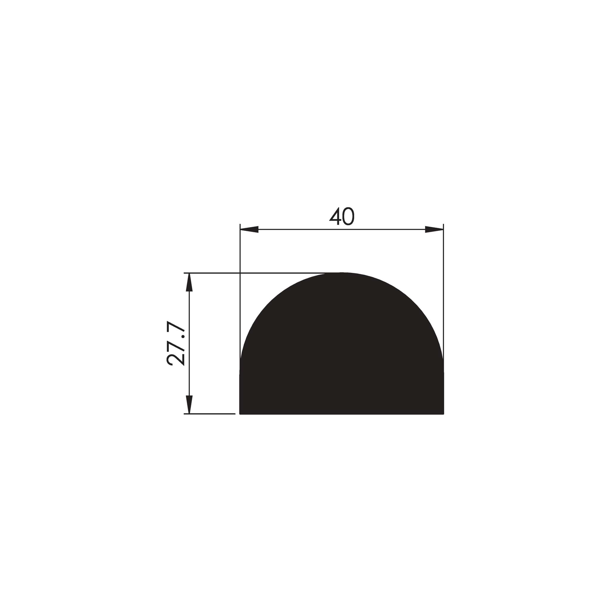 Bild von NOMA PROTECT WARNING PROFILES WP P 40 x 28 mm, Profillänge 1.000 mm, selbstklebend