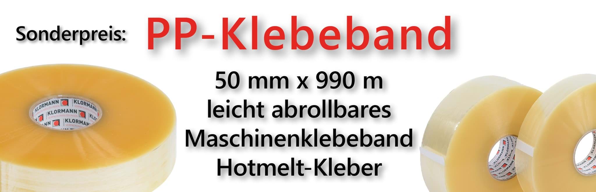 Bild von PP-Klebeband, 50 mm x 990 m, leicht abrollbar, Hotmelt-Kleber