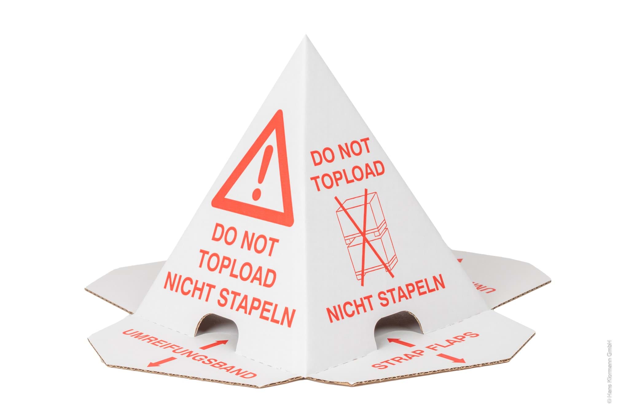 Bild von Palettenhütchen Stapelschutzpyramide "Nicht stapeln"