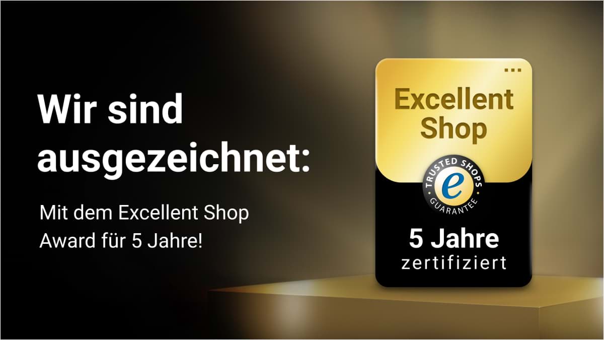 Trusted Shops Zertifikat: "Excellent Shop"